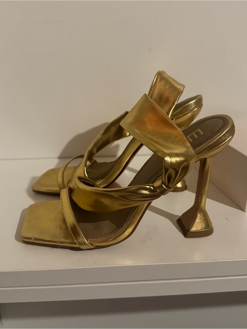 EGO Gold Metallic High Heel Sandals